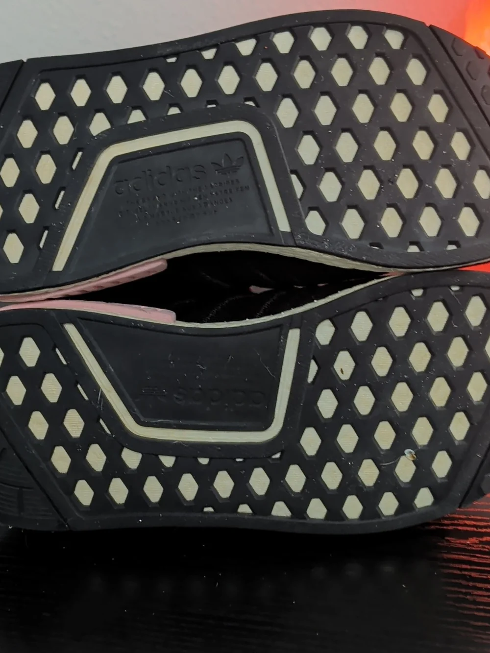 adidas Black Sneakers with Pink Highlights